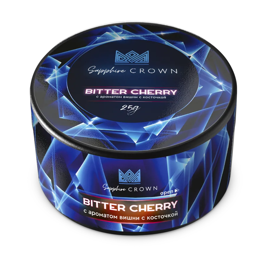 Табак для кальяна Sapphire Crown,с ароматом Bitter Cherry, 25 грамм
